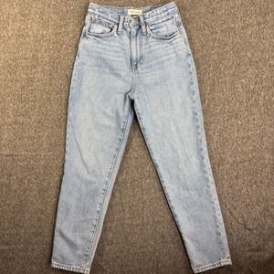 Madewell‎ The Momjean Light Wash High Rise Tapered Jeans Women's cropped Size 24